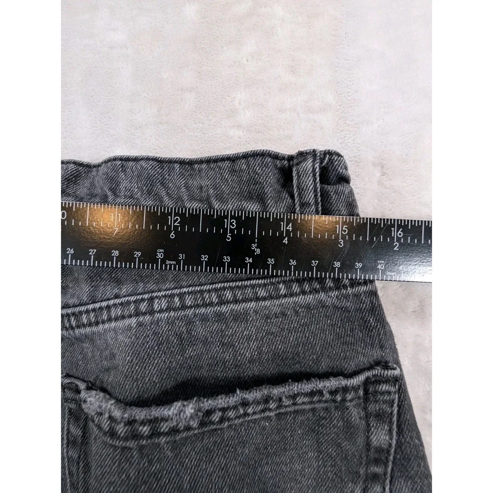 Free People We The Free Vixen Cigarette Rock N Roll Jeans Black Distressed 30